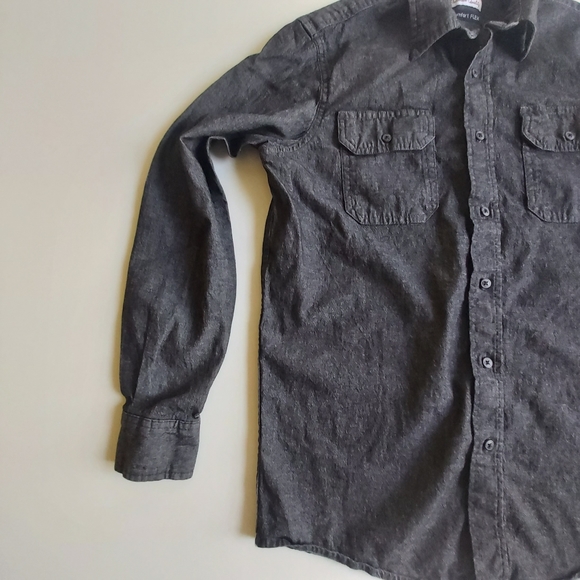 Wrangler Comfort Flex Charcoal Denim Button Up - Picture 5 of 12